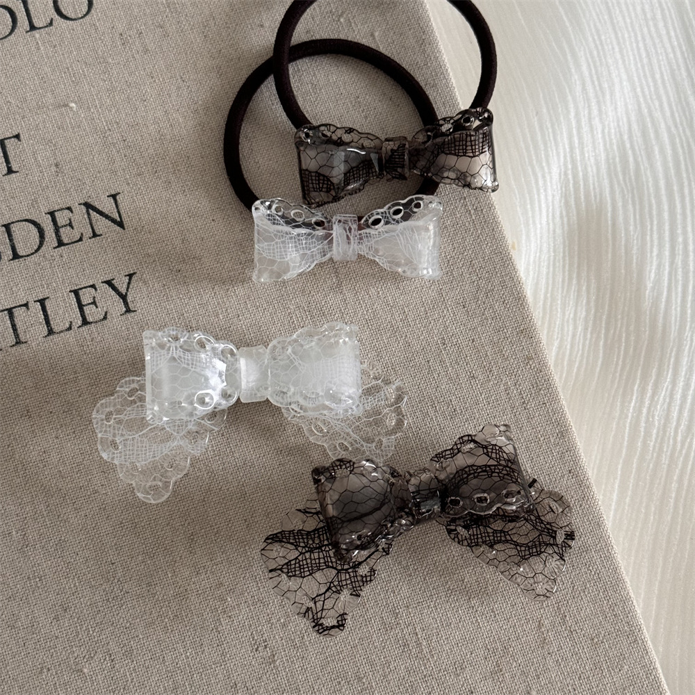 Design Sense Lace Pattern Bow Duckbill Clip All-match Distinctive Hairpin Hairband Bangs Clip Side Clip Hair Accessories_voghion.com