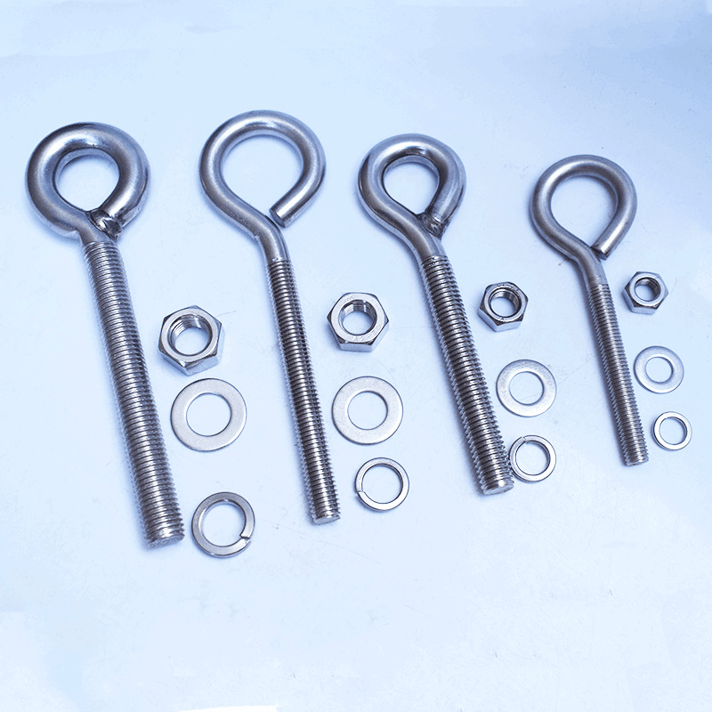 不锈钢羊眼螺丝花篮圈闭口焊接螺栓鱼眼螺杆圆圈圆环螺栓