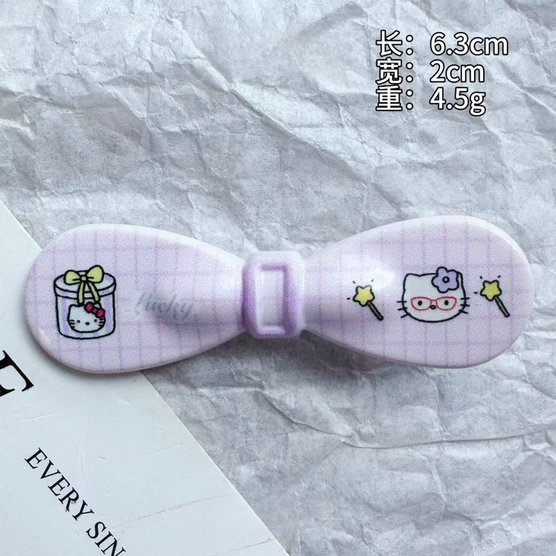 夏季新品卡通kt猫蝴蝶结发夹日系甜美风少女鸭嘴夹发卡发饰夹子|undefined