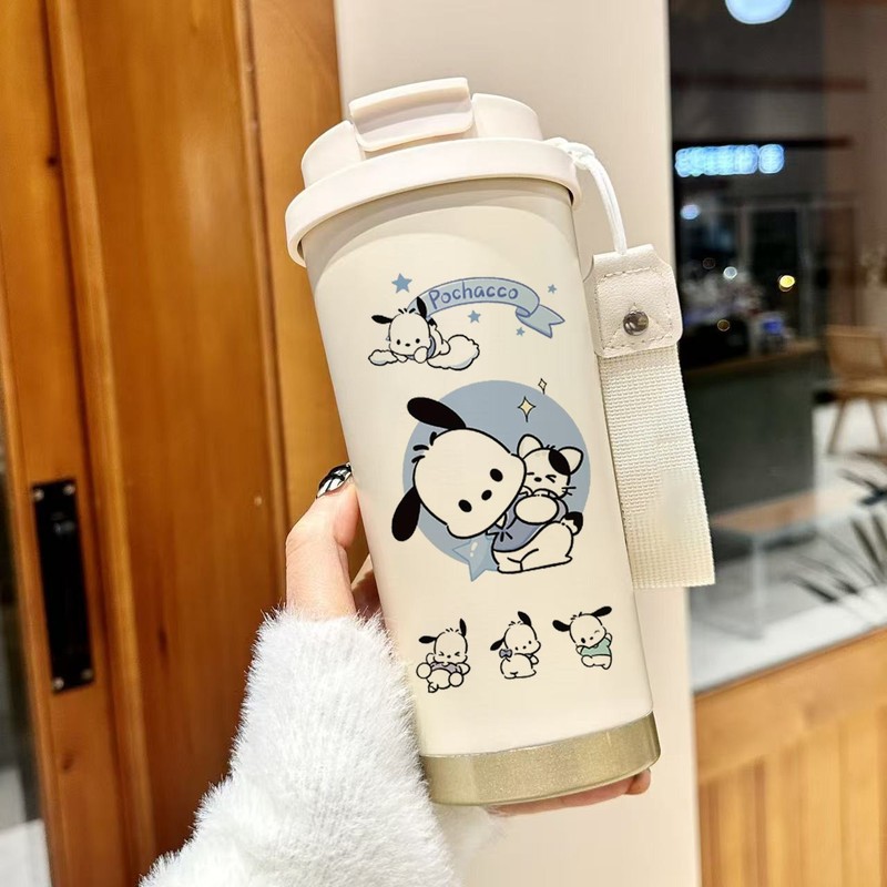 304ステンレス製スズラン保温カップ、可愛いコーヒーカップ、高見えする女性用携帯車載カップ、漫画風ウォーターカップ|undefined