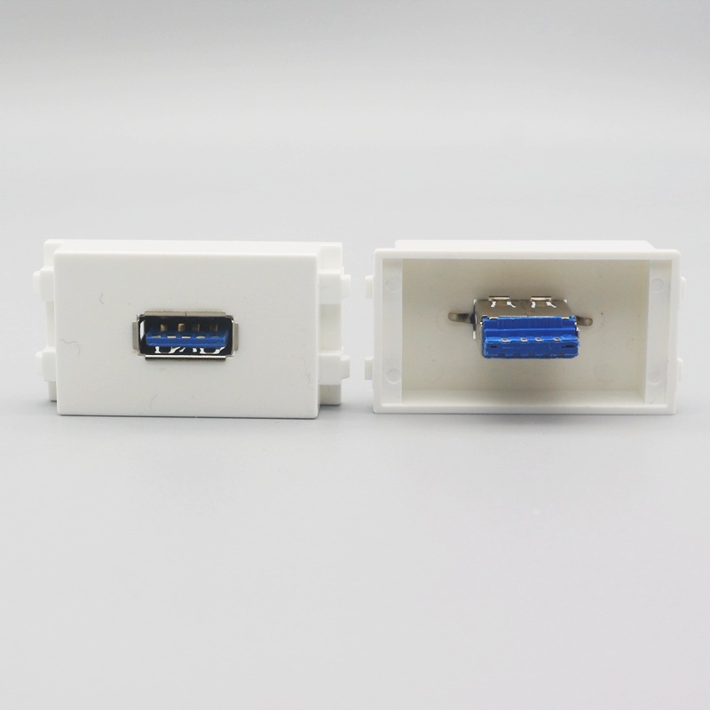 128型3.0版USB焊接模块 3.0USB数据延长插座模块墙插面板地插模块