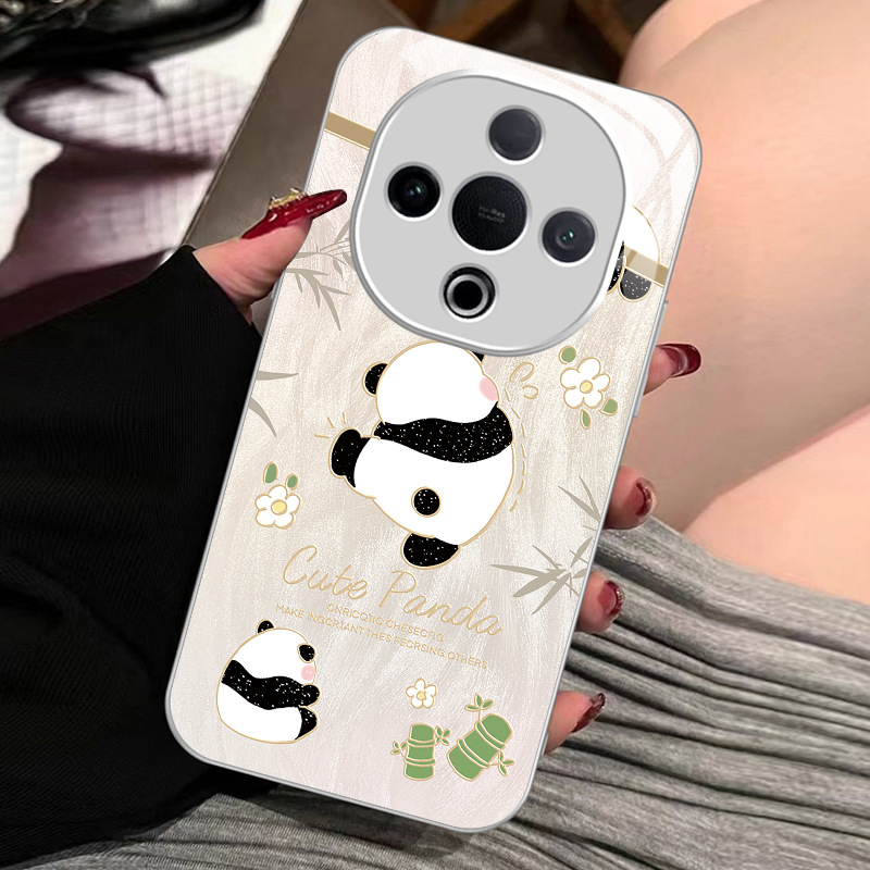 Suitable for Vivox100 Mobile Phone Case S17 Cartoon Panda S20 Feather Yarn X60 Fashion X70 Super Good-Looking Y50 Liquid