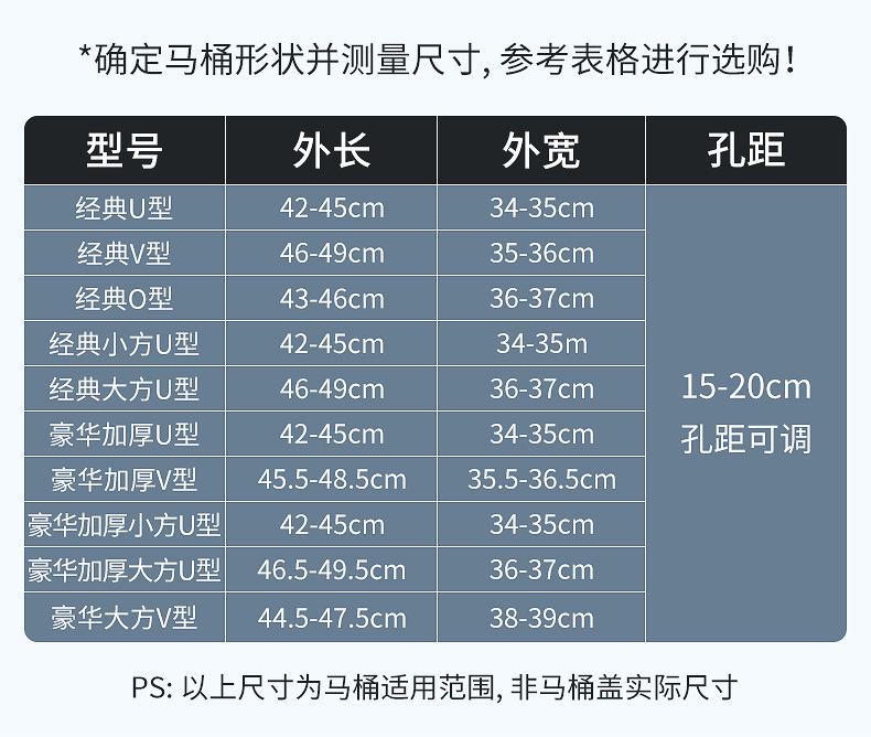 Toilet lid, household universal toilet seat cover accessories, universal toilet board, thickened seat gasket, old formula mother toilet undefined