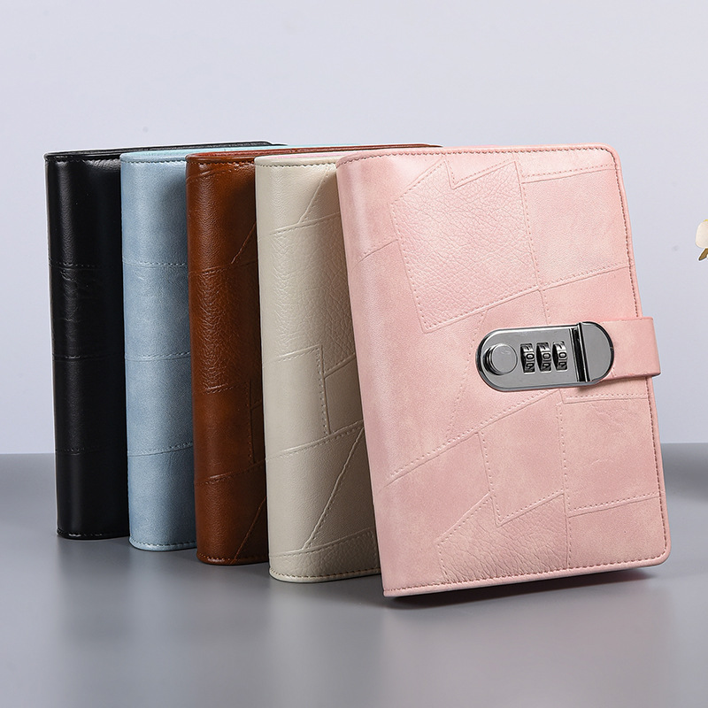 A6 password lock notebook time deposit slip special clip check storage this budget card deposit this Amazon hot sale.