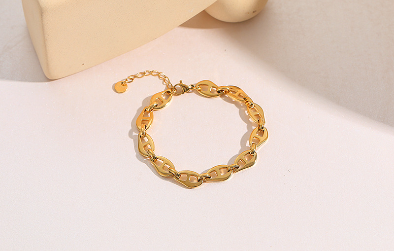 fashion hiphop stainless steel simple bracelet clavicle chainpicture5