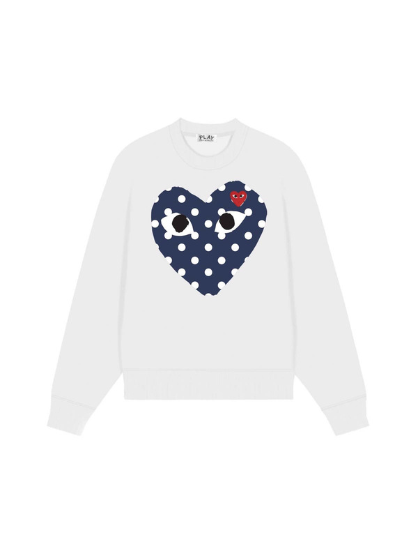 Comme des Garcons川久PLAY刺绣爱心秋冬季长袖圆领毛圈卫衣 男女|undefined