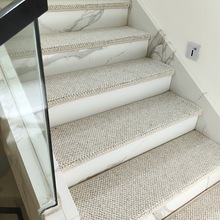 天然羊毛楼梯踏步垫免胶自粘防滑地毯实木踏步台阶保护静音遮丑垫