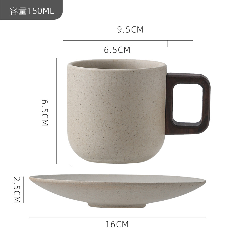 Taza de café espresso de cerámica gruesa de arcilla para el hogar chino Taza de agua de cerámica de latte pequeña y exquisita Diseño retro de nicho