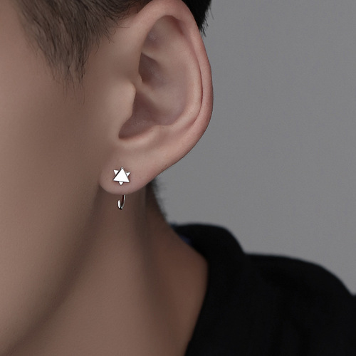 Earrings for men, trendy personalized earrings, ear hooks, men's ear buckles, niche design, ins trendy ear hook ear jewelry