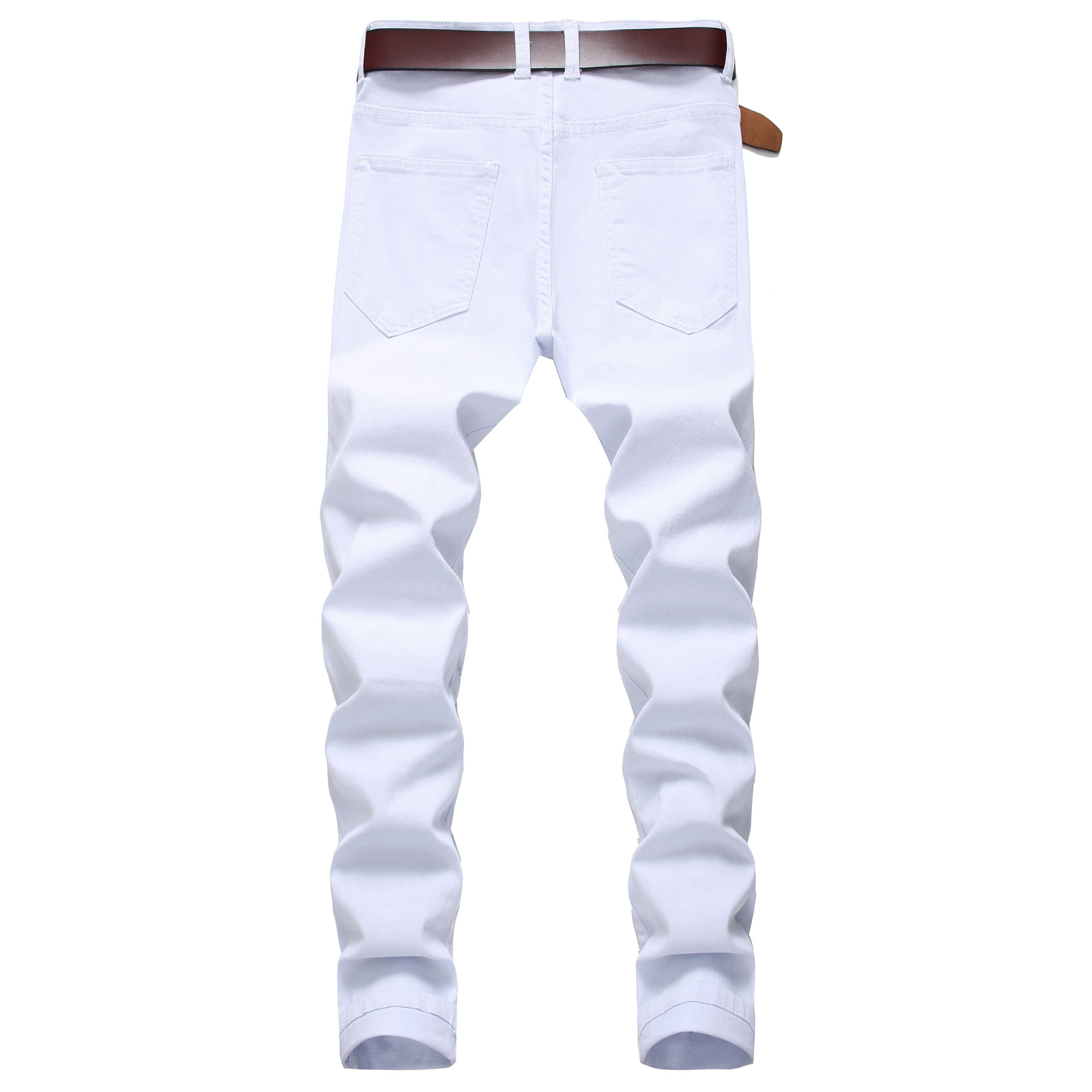 boy Cross-Border European And American Foreign Trade Style Men's Fashion Trendy Stretch Jeans Large Ripped Pants_viptrois.com