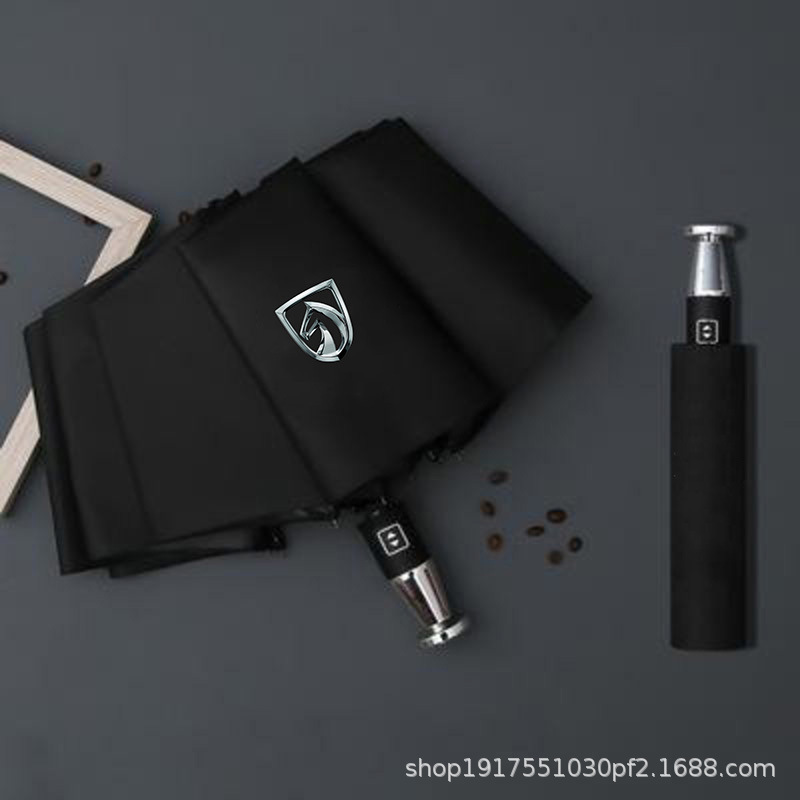 劳斯莱斯汽车标雨伞10骨全自动折叠黑胶晴奔驰雨伞宝马4S店广告伞|undefined
