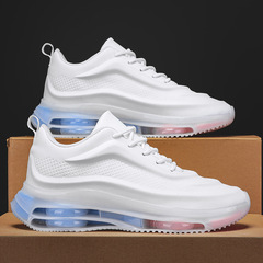 新款時尚男鞋小白鞋男新款皮面防水輕便休閒鞋學生潮運動鞋老爹鞋