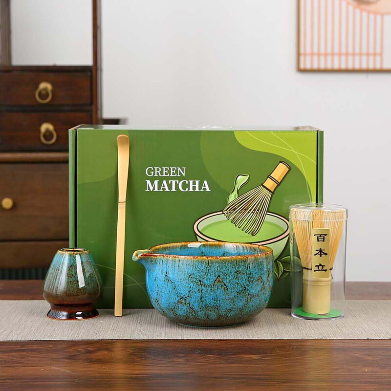 跨境抹茶碗套装点茶打茶用具茶筅立茶筛茶道配件抹茶刷工具搅拌器|undefined