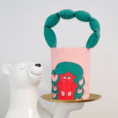 Wholesale Bucket Bag Shoulder Storage Commuting Bag Cute Girl Pattern Printable Shopping Photo Canvas Women's Bag