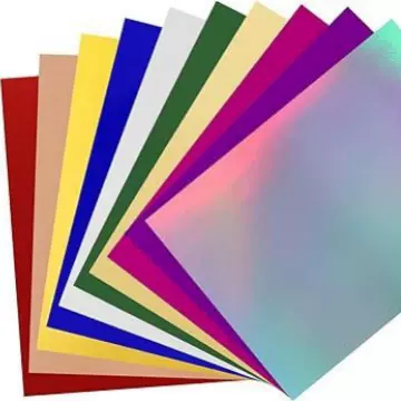 250gA4金银卡纸PET彩色镜面铝箔反光纸包装制作材料打印纸