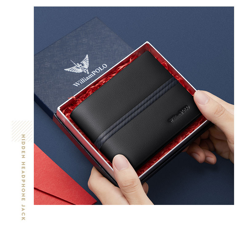 Ví nam gập mini da bò mềm Emperor Paul cao cấp chi tiết 11