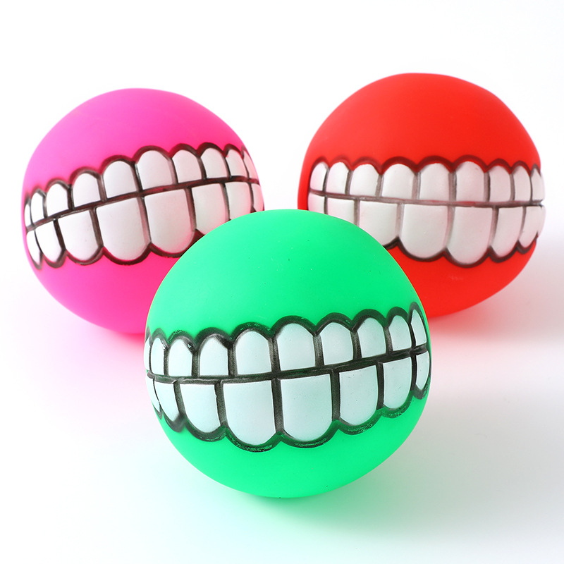 Hawo vinilo sonido diente bola venta al por mayor perro esférico entrenamiento juguete mordedura molar perro mascota entrenamiento suministros