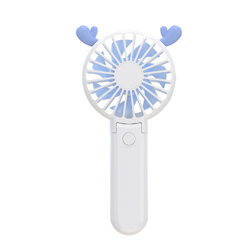 Cartoon Cute Handheld Mini Fan Portable USB Silent Small Fan Desktop Outdoor Folding Fan Wholesale