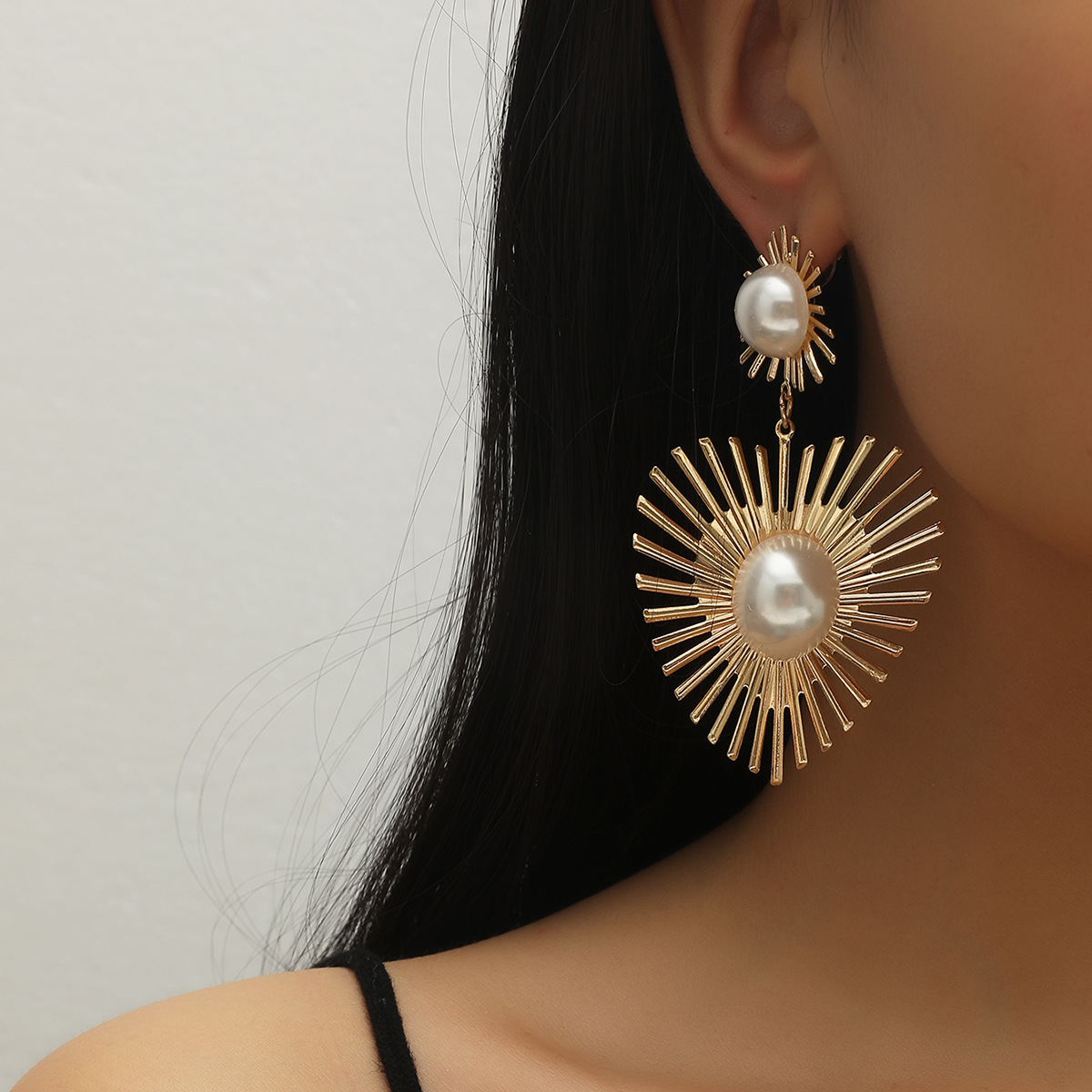 Alloy Material 1 Pair Basic Lady Modern Style Heart Shape Inlay Alloy Artificial Pearls Drop Earrings
