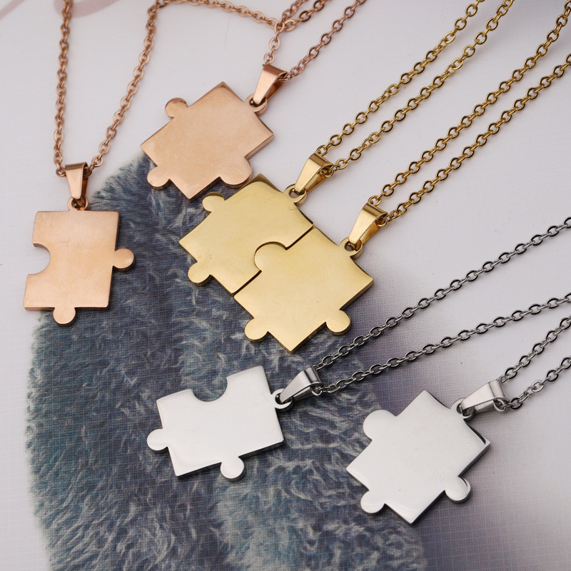 1 Set Quantity Daily Occasion Wholesale Jewelry Simple Style Geometric 304 Stainless Steel 18K Gold Plated Rose Gold Plated Plating Pendant Necklace Chain-free
