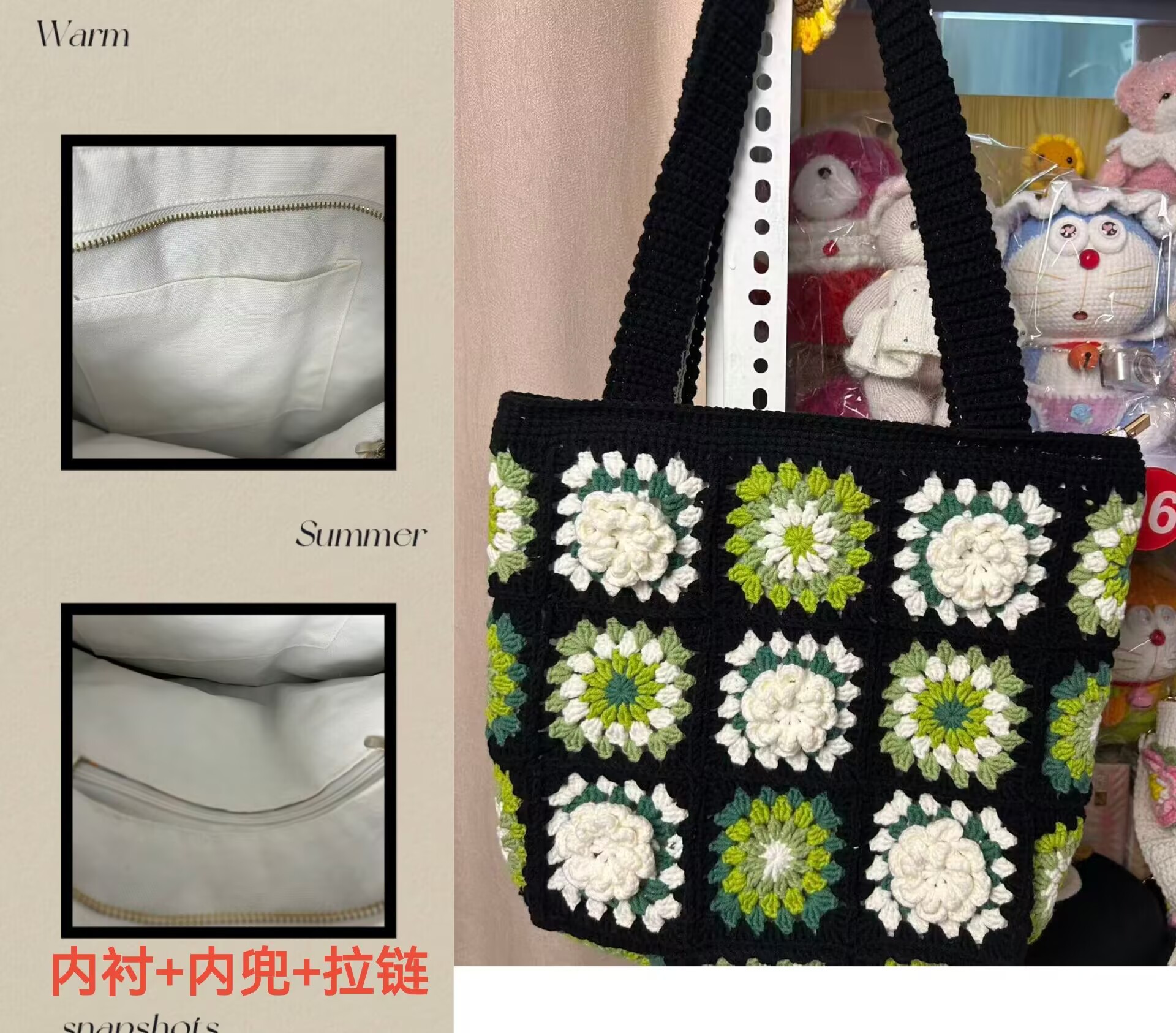 Estilo elegante y digno, ropa de gancho, bolsos de fresa, bolsos de teléfono móvil para la familia y las vacaciones. image 54