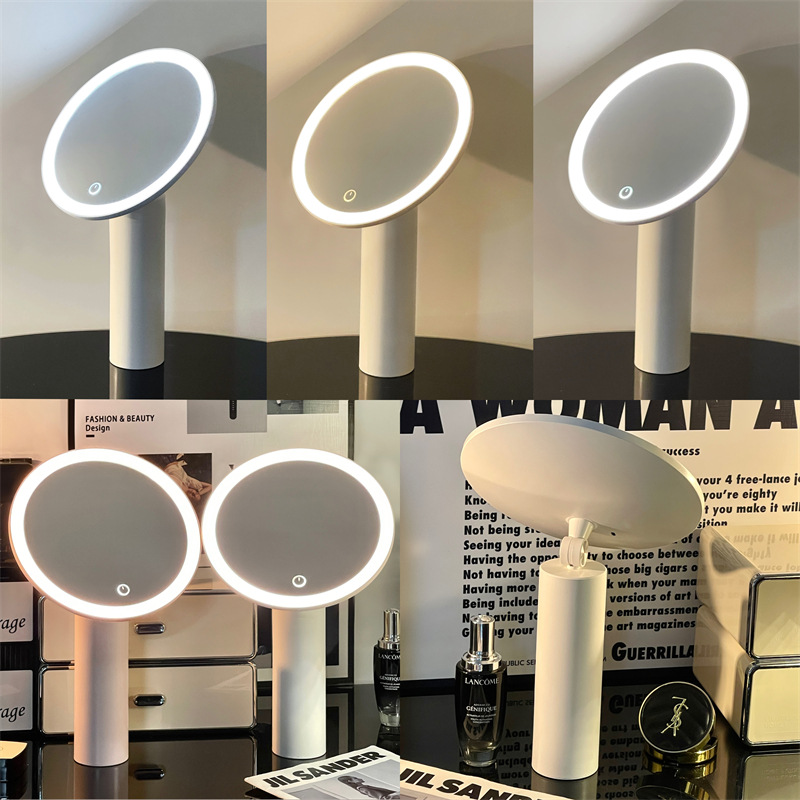 Espejo de maquillaje LED con espejo de lámpara de escritorio de alta calidad escritorio dormitorio de casa oficina espejo de maquillaje vertical