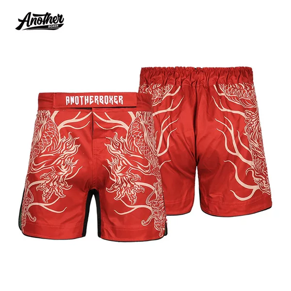 Anotherboxer New Chinese Dragon Mma Shorts Brazilian Jiu-Jitsu Fitness Free Fighting Professional Training Pants