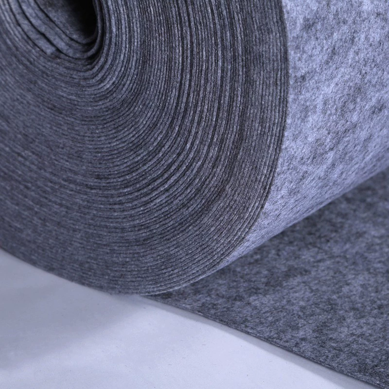 Exhibition roll carpet, thickened abrasion‑resistant, smoke gray and flame‑retardant red, widths up to 4 m