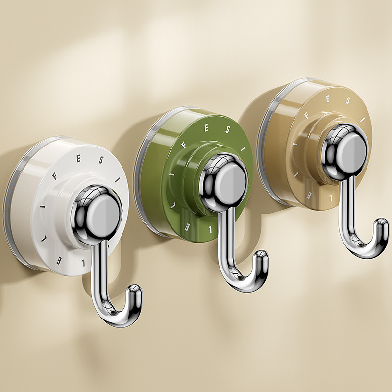 Suction Cup Hook Strong Adhesive Vacuum Traceless Storage Punch-Free Bathroom Kitchen Door Bathroom Towel Hook