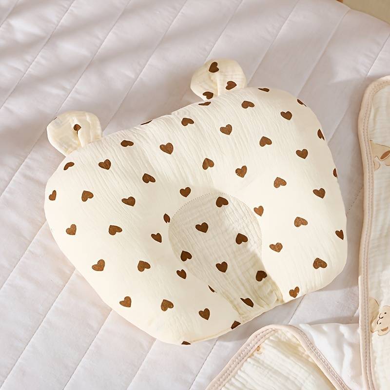 Almohada para bebé, protección para el cuello en forma de oso, almohada de fijación de cabeza anti-desviación, almohada para dormir para bebé, explosión transfronteriza de Amazon