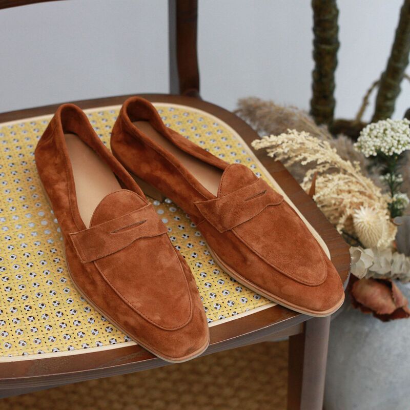 A generation of vintage penny British unstructured summer breathable leather casual suede leather shoes loafers men A generation of vintage penny British unstructured summer breathable leather casual suede leather shoes loafers men