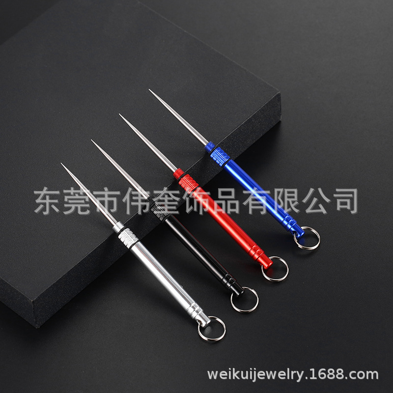 Aleación de titanio integrado palillo anti-cuerpo desmontaje expreso herramienta telescópica anti-enchufe herramienta acampar al aire libre herramienta esencial