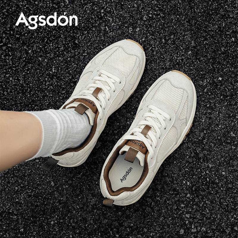 Augu Lion Dengde zapatos de entrenamiento para mujeres 2025 nuevos zapatos blancos de soleas gruesas de otoño zapatos de skateboard casuales ballet Gump