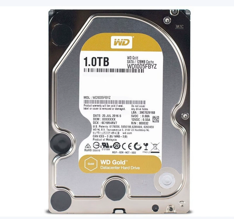 Подходящий для жесткого диска Western Digital Enterprise-class Gold Gold Disk 3,5 дюйма 2ТБ WD2005FBYZ