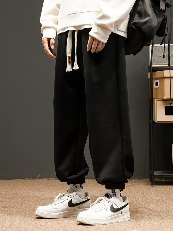 Pantalones casuales de todo fósforo pantalones casuales de pierna recta sueltos para hombre 2024 pantalones con corsé para hombre de moda
