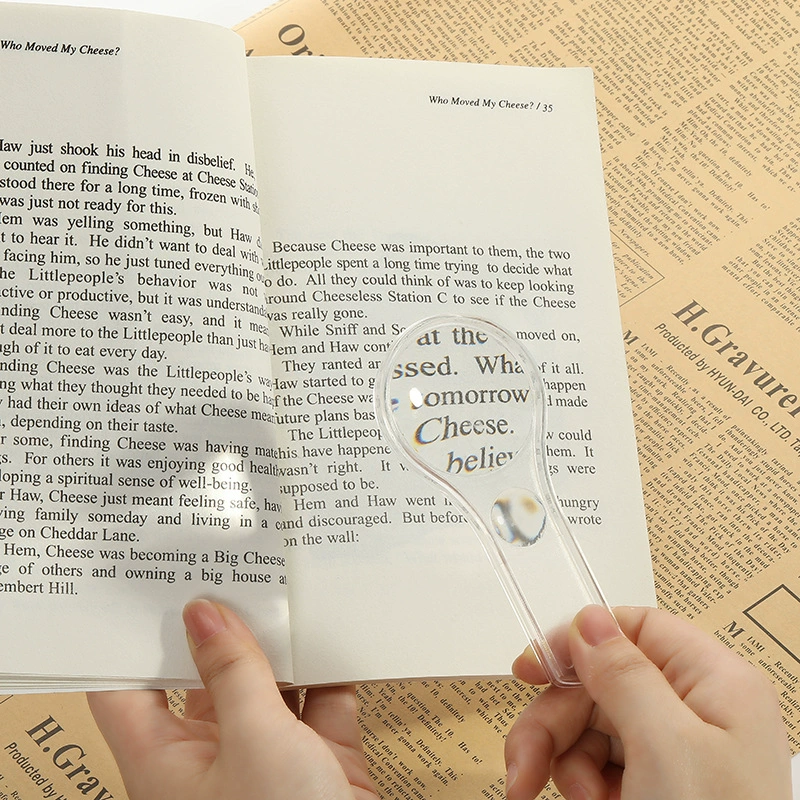 Заводское 50-миллиметровое цельное увеличительное стекло для матери, полностью прозрачное акриловое проницающее бензол зеркало для чтения пожилых людей, портативное увеличительное стекло