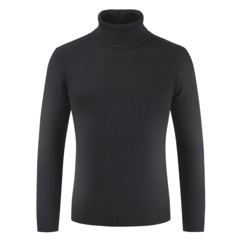 Amazon трансграничная осенне-зимняя Внешняя торговля мужской свитер с высоким воротом Корейская версия тонкого однотонного пуловера базовый свитер оптом
