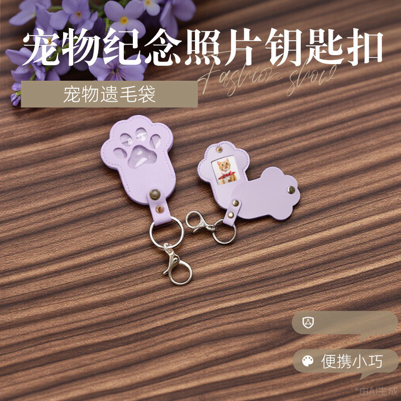 Spot New Pet Photo Commemorative Keychain Portable Pet Hair Key Bag Dog Paw Shape Key Pendant Spot New Pet Photo Commemorative Keychain Portable Pet Hair Key Bag Dog Paw Shape Key Pendant