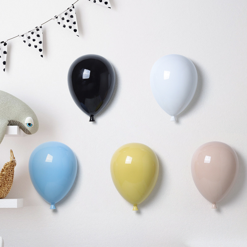 Color Ceramic Balloon Wall Wall Hanging Pendant Nordic Simple Modern Home Children's Room Decorations Hanging Wall Decorations Color Ceramic Balloon Wall Wall Hanging Pendant Nordic Simple Modern Home Children's Room Decorations Hanging Wall Decorations