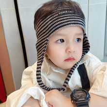 潮酷男女孩运动针织发带宝宝幼儿针织护耳帽毛线儿童护卤门帽子