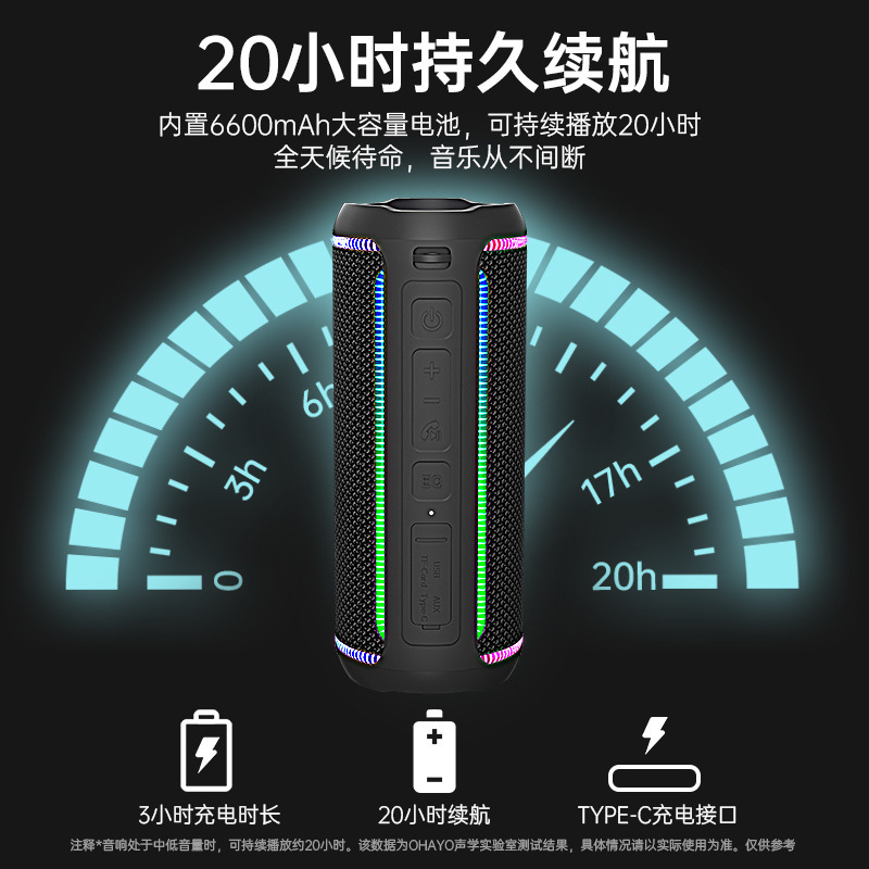 新型X30スピーカー携帯屋外家庭用RGB小型鋼砲高音質カードbluetooth小型音響工場卸売り|undefined