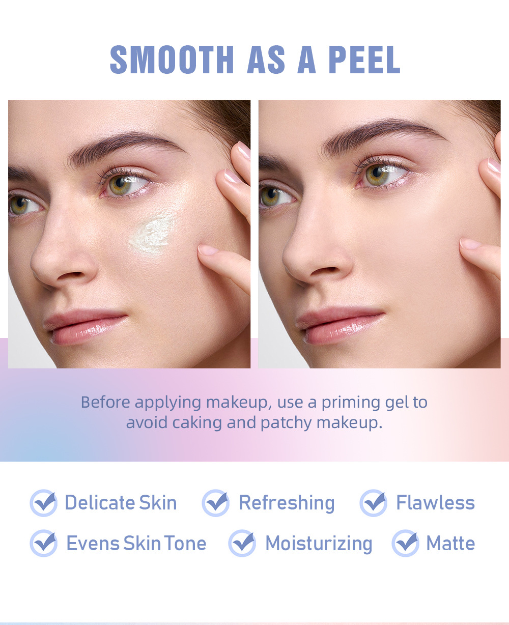 QiBest Pre-Makeup Gel Moisturizing Pore-Invisible Base Gel Pre-Makeup Base Cream Pre-Makeup Gel Cross-border Specification drawing