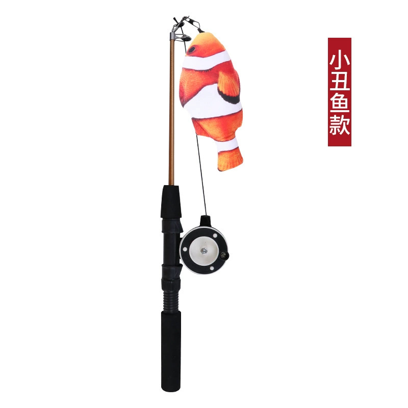 Fabricante spot ratón de lino palo de gato divertido poste de madera con campana auto-alivio gato juguetes suministros para mascotas