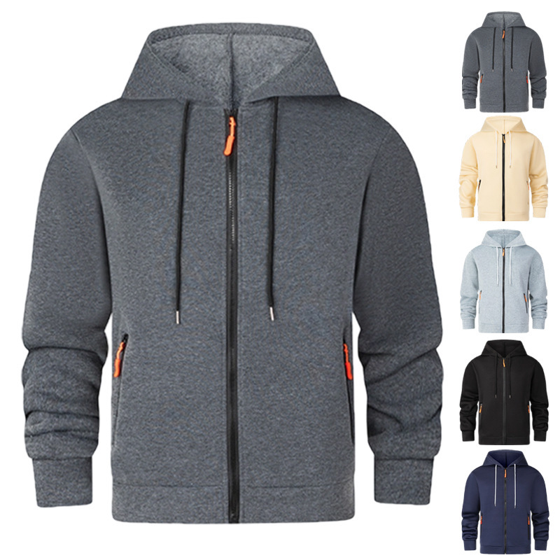Cross-Border European Size Amazon Men's Half-Zip Hoodie, Spring and Autumn Sports Sweatshirt Fashion Hot Selling Factory Direct Sale