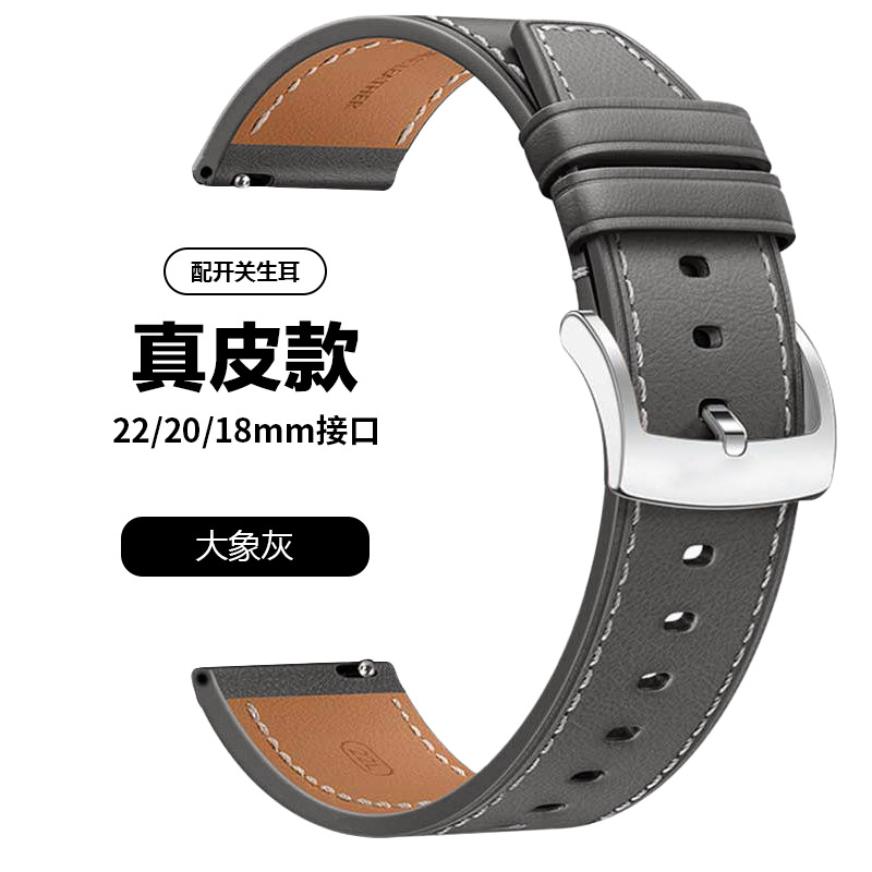 4 elephant gray/silver buckle / 22mm flat head interface