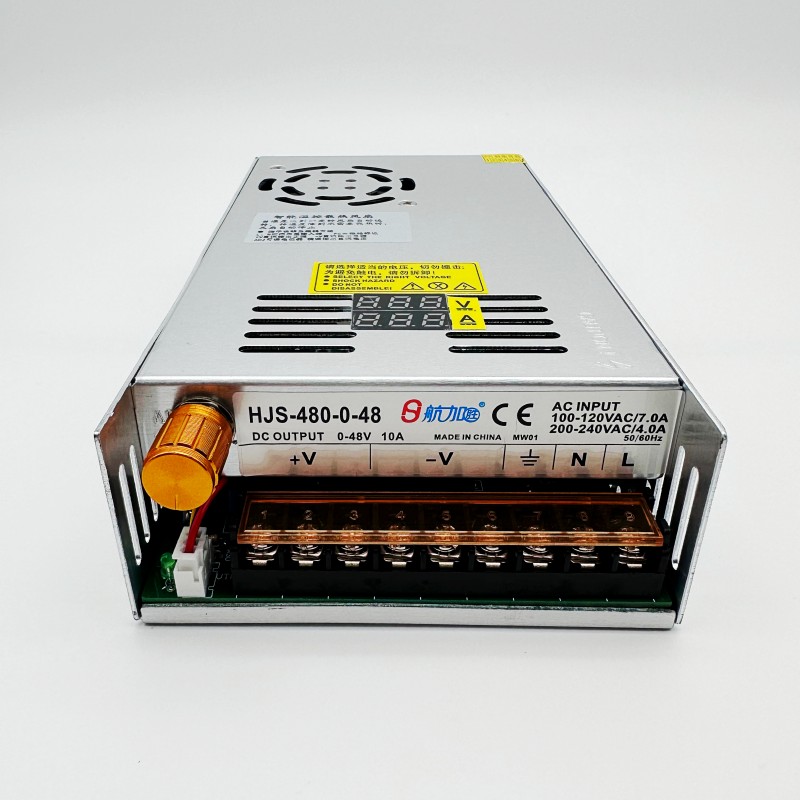 Doble pantalla digital ajustable DC 480W fuente de alimentación de conmutación 0 - 5 - 12 - 24 - 3 - 46 - 48 - 60 - 80 - 120 - 160 - 220V