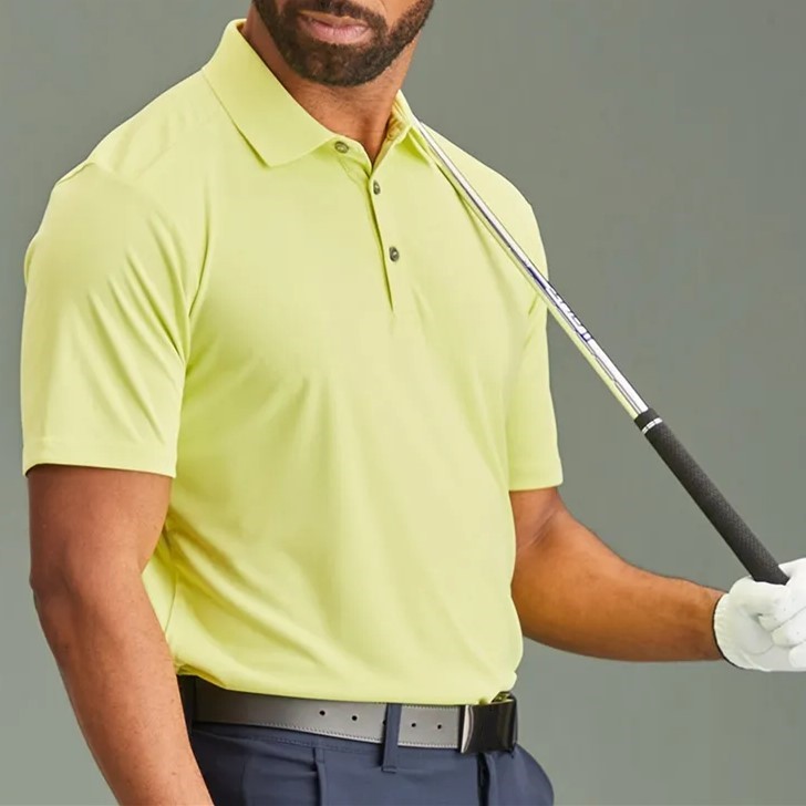 Customized Classy Pure Color Golf Clothing Men's Lapel Quick-Drying Antibacterial Sunscreen Custom Polo Shirt European and American Short-Sleeved Men's Clothing