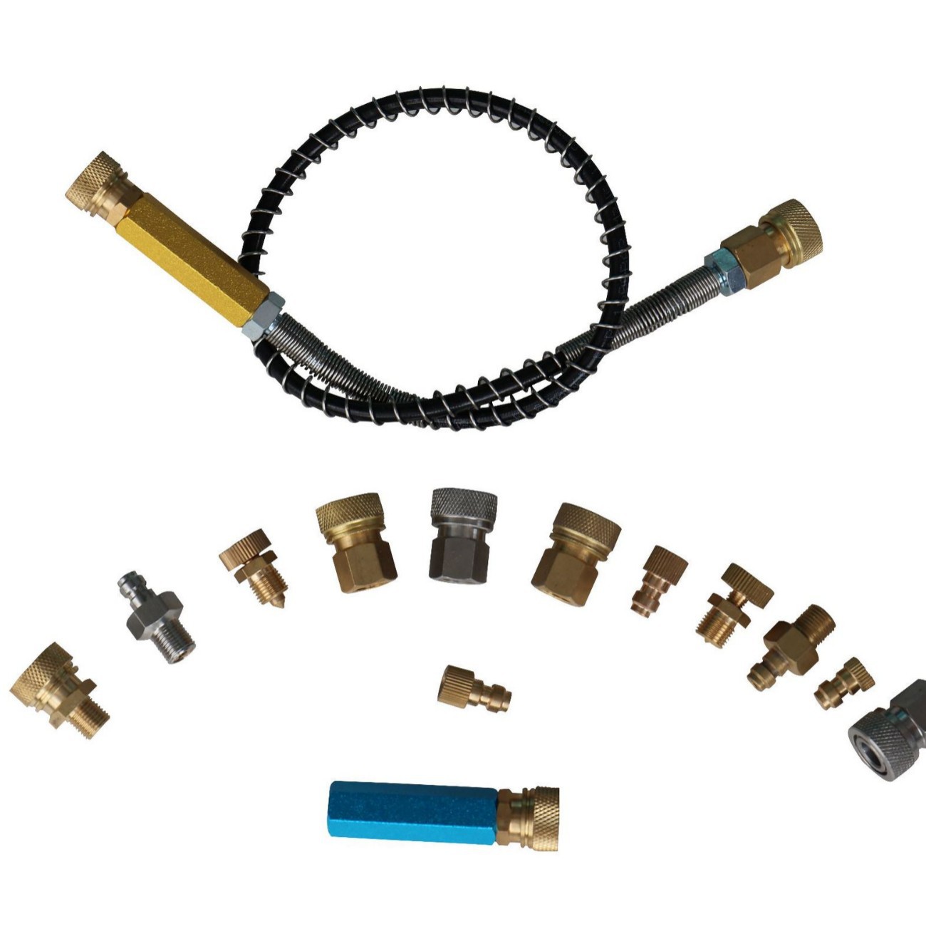 现货供应0.5米高压气管打气筒软管另售接头配件快速接头铜母头