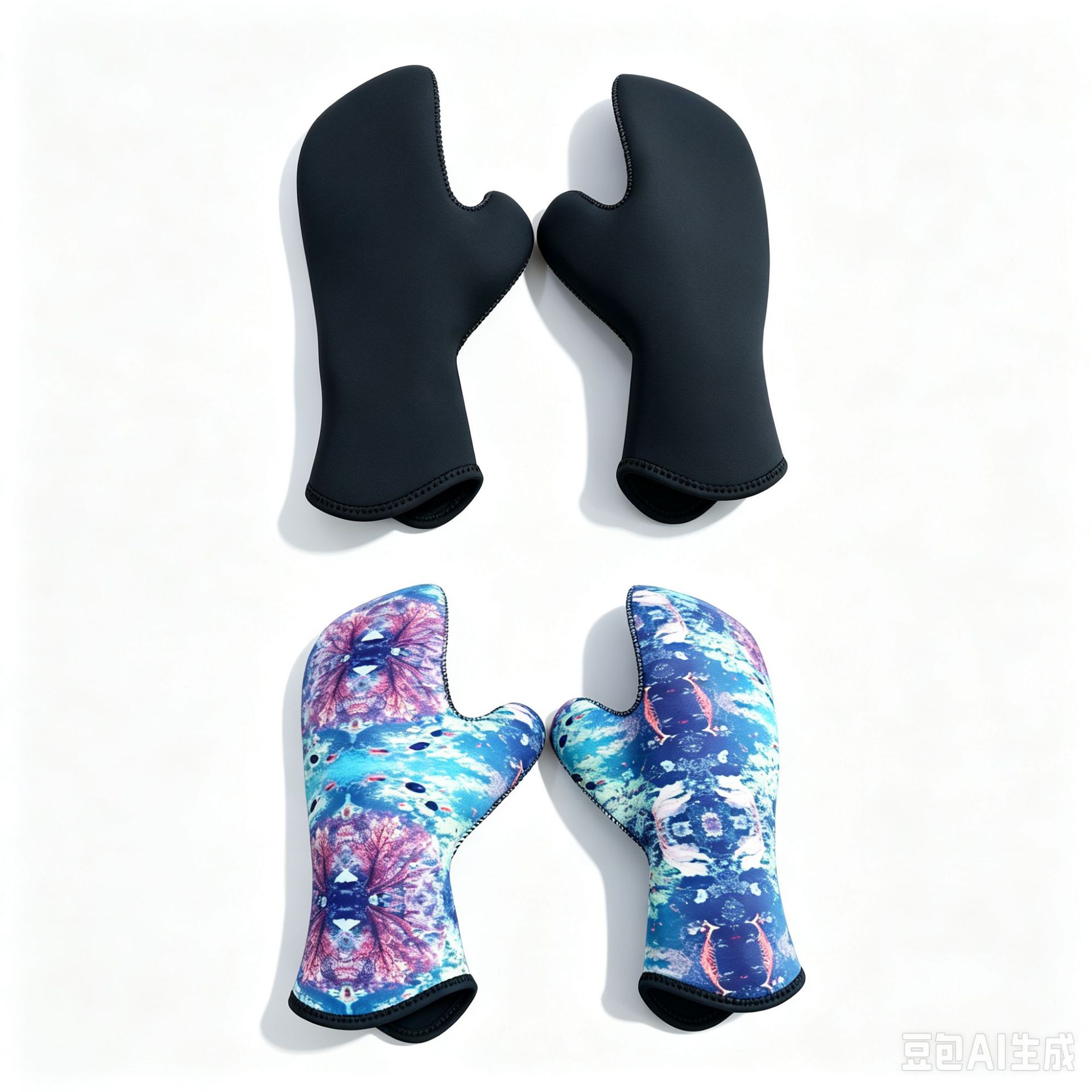 3MM manufacturer's neoprene gloves for cold protection and frostbite prevention, duck paw gloves, two-finger gloves for surfing and paddling, non-slip