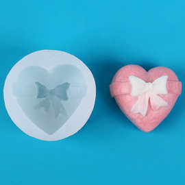新品DIY四款小爱心巧克力石膏蜡烛香薰硅胶模具蛋糕烘焙工具摆件
